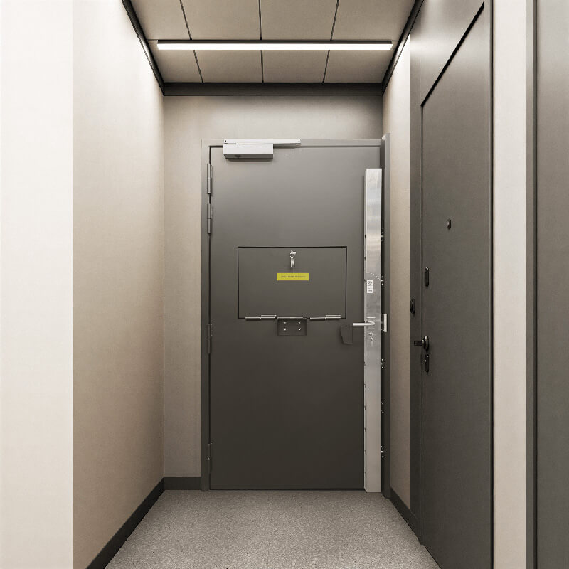 Porte blindée CR4-FB4 pour local armes hôtel de police