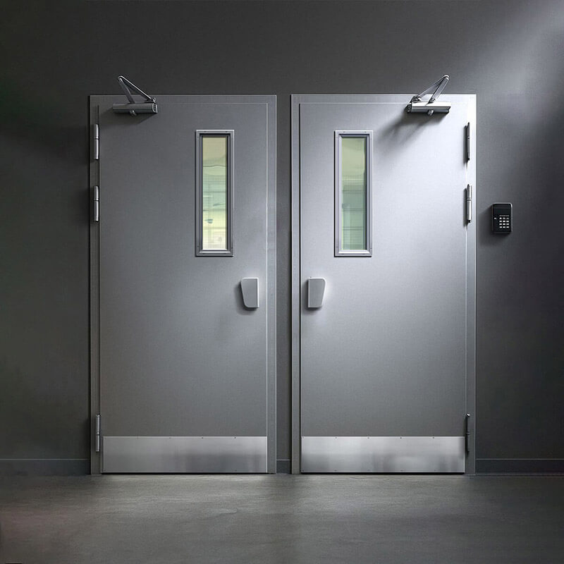 Porte blindée CR4 coupe-feu EI60 avec oculus